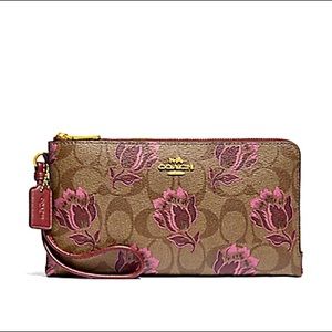 Mint! Double Zip Wallet In Desert Tulip Print 🌷